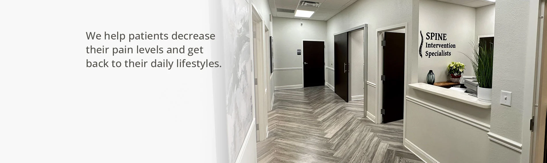 Banner image - SPINE Intervention Specialists reception hall.